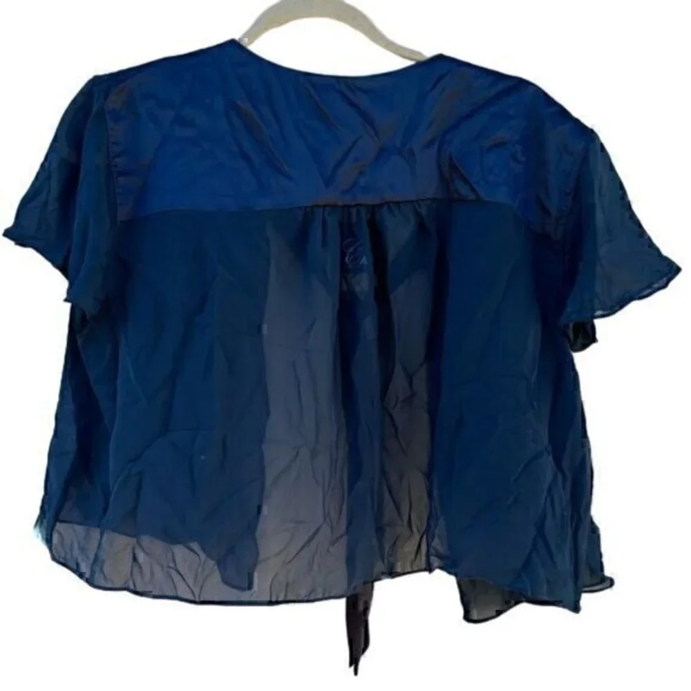Cabernet sleeveless gown bed jacket L XL Blue